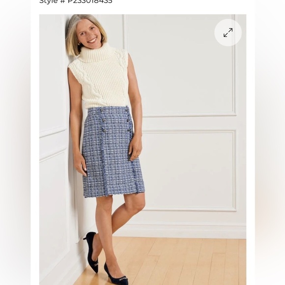 NWT Talbots Americana Tweed A- Line Skirt - Picture 1 of 10